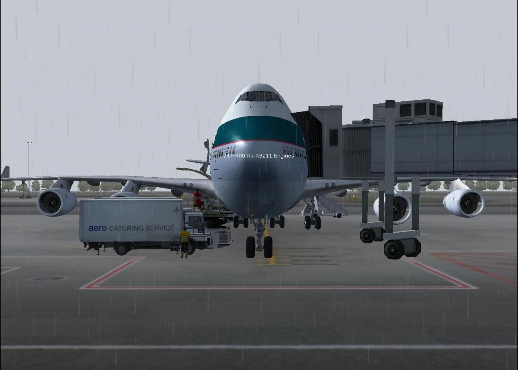 Cathay Pacific at the gate at SIN