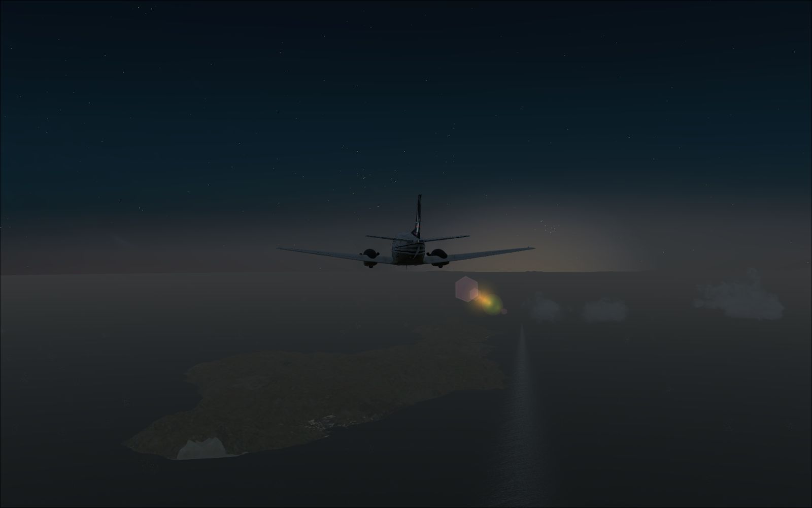 Carenado C90 night flight KCRQ-KSBA